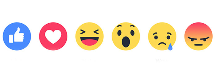 emoticonos de reacciones de facebook