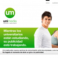 Captura de pantalla de la web de Unimedia